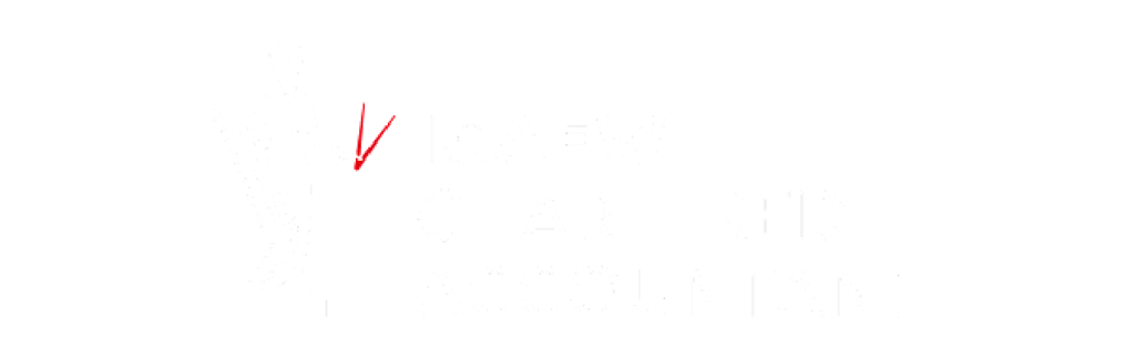 ICAEW logo white red scissors